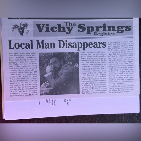 Murder Mystery Party Case Files Underwood Cellars - Picture 8 of 13